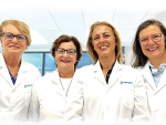 农场Medix团队，由左野运营经理Eileen Hammond，实验室经理Kathryn Coley，首席科学官Natasha Maguire和高级科学家Claudia K Barcellos组成。